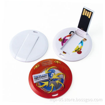 Custom round logo shape USB flash drive